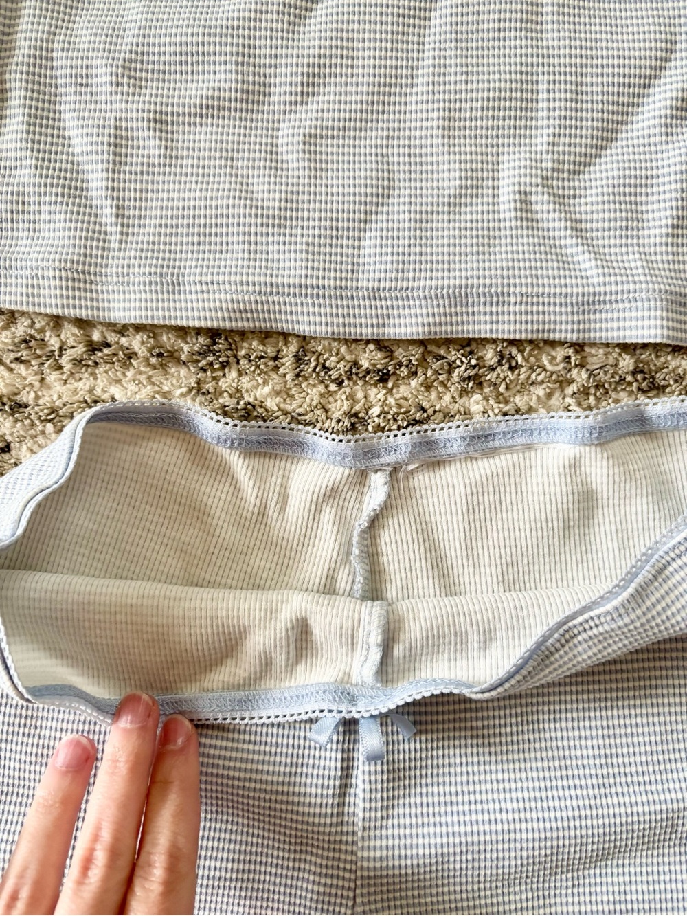 H&M Light Blue Ribbed Cami & Short Sleep Set - Picture 5 of 5